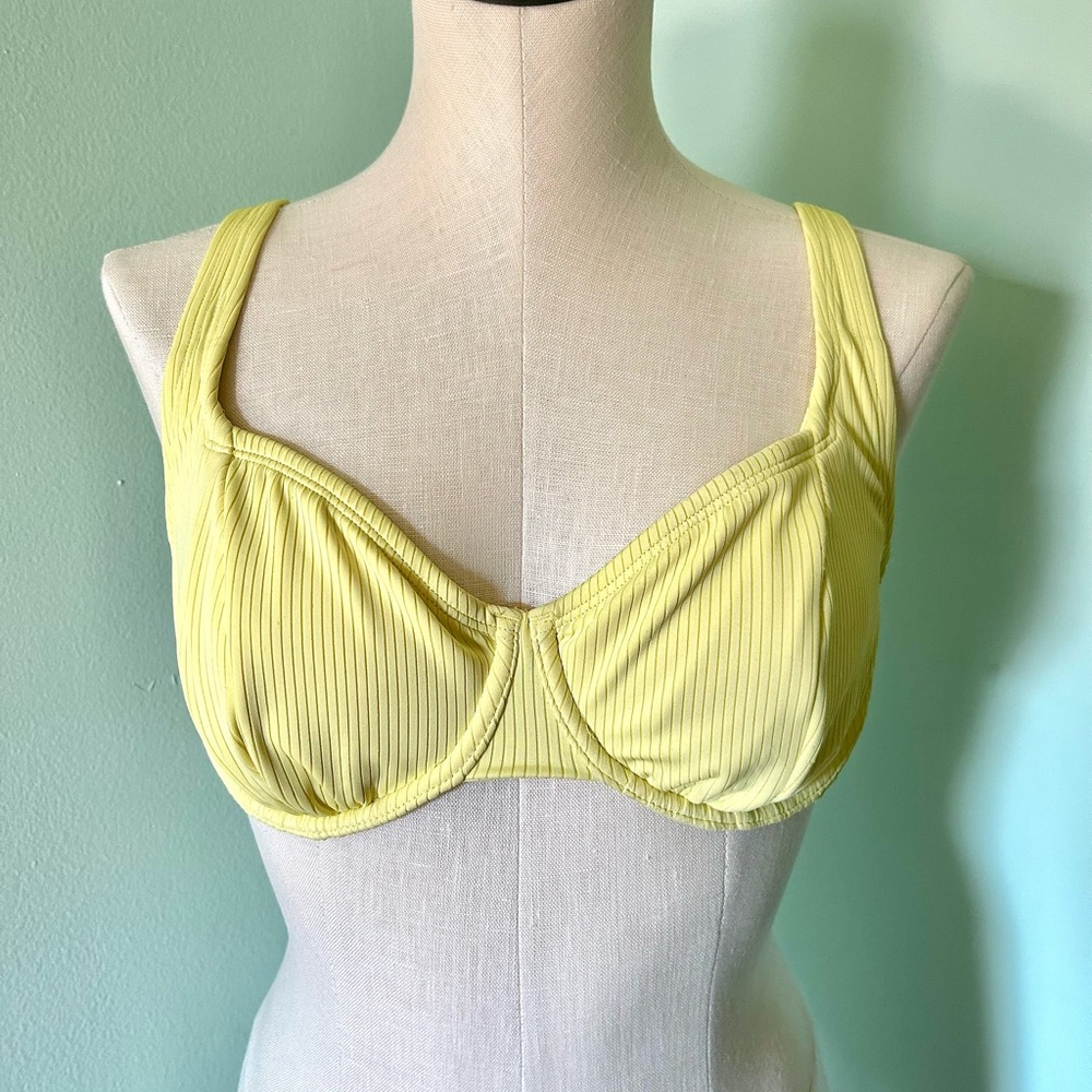 Neon Yellow Bikini Swim Top
